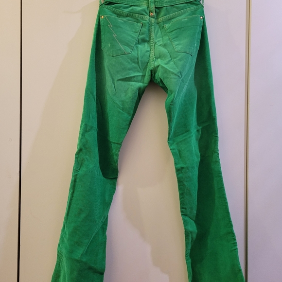 Vintage Betsey Johnson Green corduroy flare - Picture 2 of 5